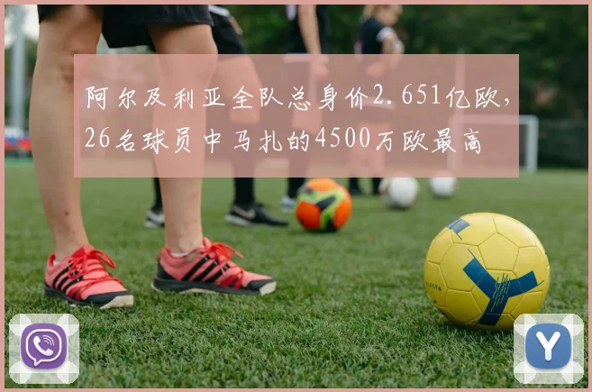 阿尔及利亚全队总身价2.651亿欧，26名球员中马扎的4500万欧最高